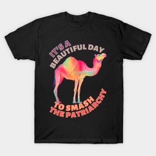 Beautiful Day to Smash the Patriarchy Camel T-Shirt